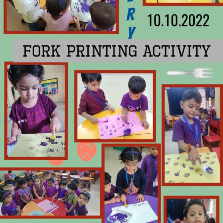 Fork Printing Activity (Nursery)