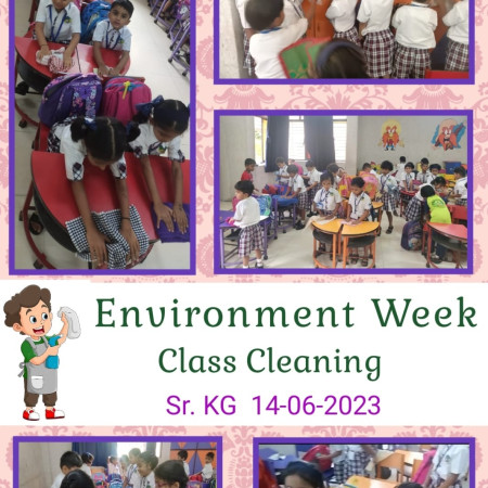 Environment Week Class Cleaning(Sr.KG)