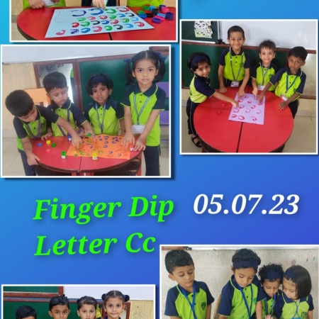 Finger Dip Letter Activity (Jr.KG)