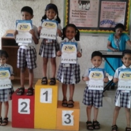 Winners Of Ice Cream Stick Competition(Sr. KG)