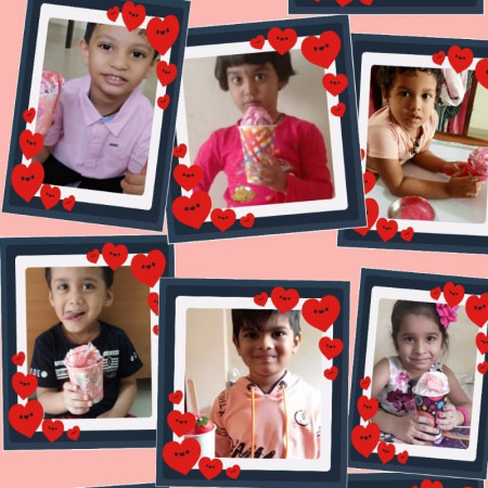 Strawberry Ice Cream Cup Activity(Nursery)