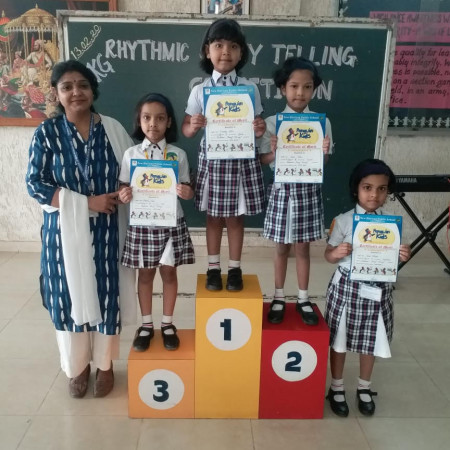 Winners Of Rhythemic Story Telling Competition(Sr. KG)